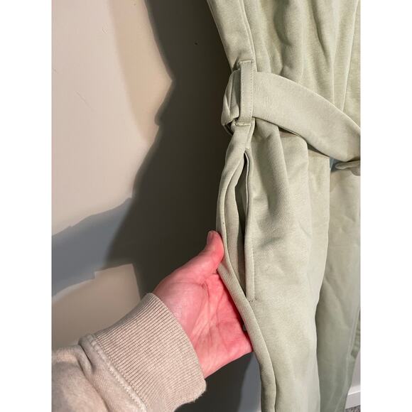 NWT Terea Aria Zipper Front Belted Collared Jumpsuit in Green Plus Size XXL - Picture 6 of 14